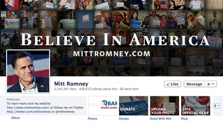 Mitt Romney Breaks Facebook Rules With Self-Promoting Cover Photo